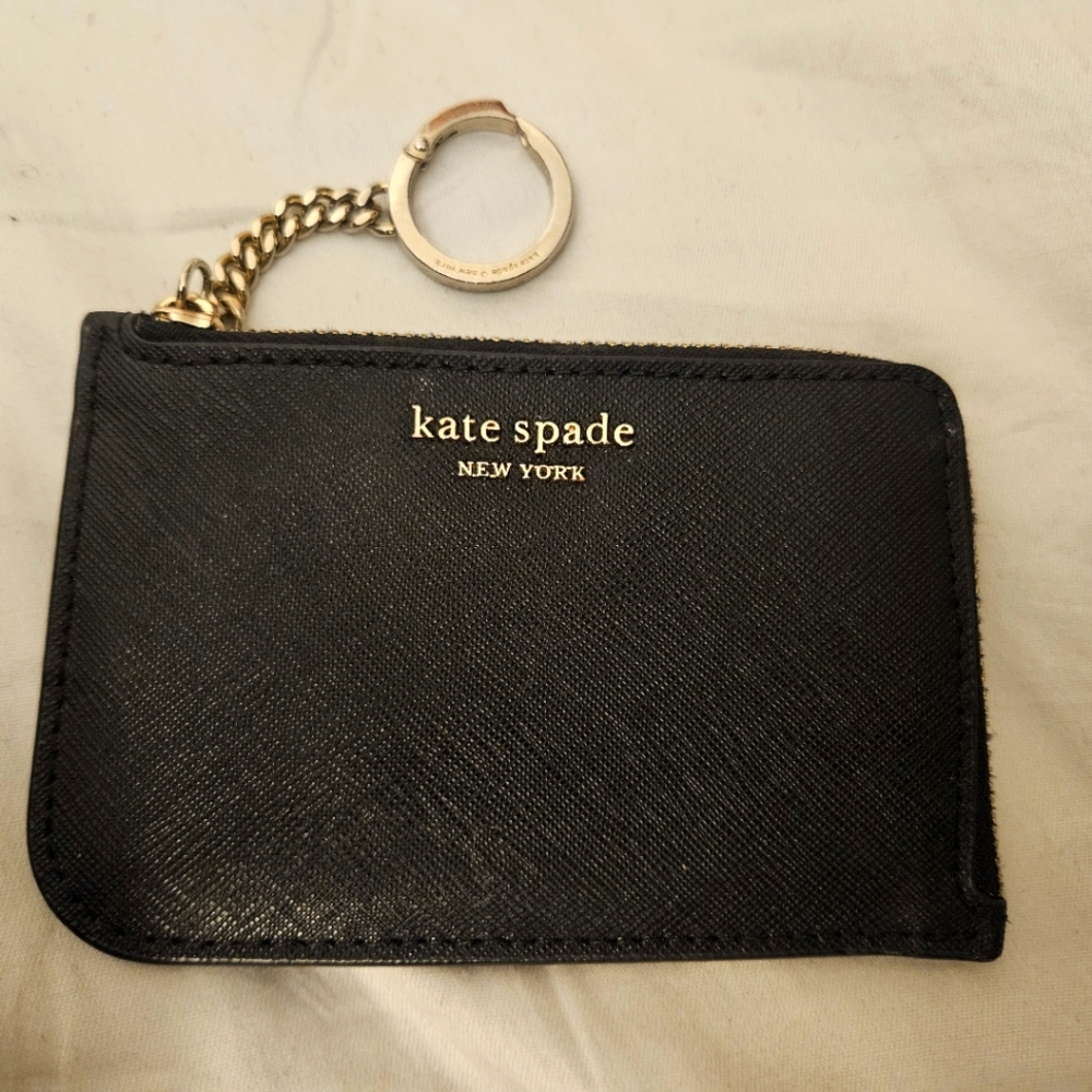 Kate Spade Black Keychain Card Holder